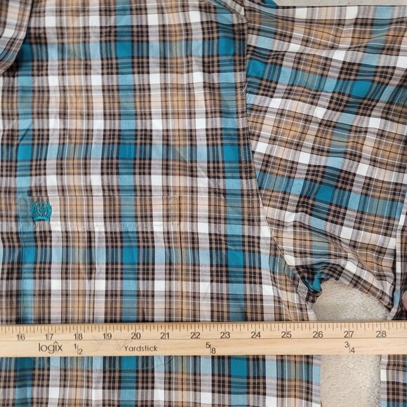 CINCH Men  Size XXL 2XL Plaid Multi Button Down Long Sleeve Casual Rodeo Ranch - Picture 6 of 10